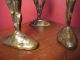 Vintage Abstract Sculpture Candle Holder Dali Mid Century Modern Bronze Art Deco Metalware photo 7