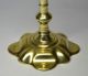 Lovely 18th Century Brass Petal Based Candlestick,  Twist - Eject Metalware photo 3