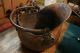 Antique Copper Victorian Coal Hod Ash Fireplace Bucket Scuttle Templar Crest Metalware photo 3