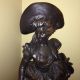 Antique Signed Van Der Straeten Dame Watteau Metal Bust Statue Metalware photo 1