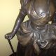 Antique Signed Van Der Straeten Dame Watteau Metal Bust Statue Metalware photo 2