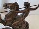 Rare Art Deco Woman Warrior On Rearing Horse With Spear Bookends Metalware photo 6
