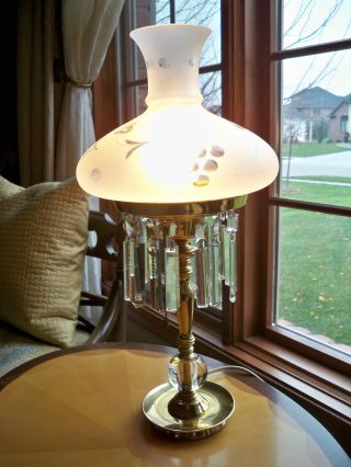 Vintage For Sure,  Maybe Antique - - Astral/lustre Lamp - & Works photo