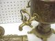 Antique Repousse Design Brass Samovar With Chimney Extension Metalware photo 9