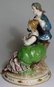 Antique 19th C French Old Paris Porcelain Figural Grouping W/mandolin Figurines photo 1