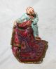 Austrian Antique Vienna Wiener Bronze Oriental Carpet Vendor Bronze Enamel Metalware photo 2