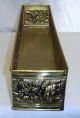 Old English Brass Floral Rose Repousse Relief Flower Planter Fernery England Metalware photo 2