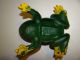 Cast Iron Frog Door Stop Large Vtg Antique Nr Metalware photo 5