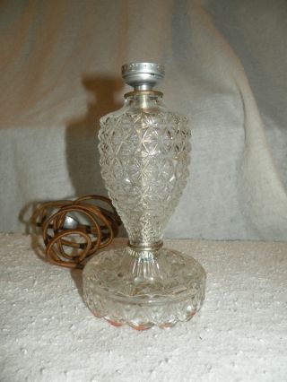 Antique Cut Glass Lamp Base photo