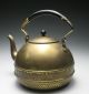 Excellent Jugendstil Secessionist Germany Brass Hammered Tea Pot Kettle Metalware photo 3