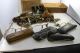 Huge Steampunk Lot Glasses Watch Victorian Jewelry Brass Razor Cases Parts Gold Metalware photo 1