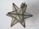 Vintage Antique Arts & Crafts Leaded Brass & Glass Star Lamp Lamps photo 3