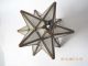 Vintage Antique Arts & Crafts Leaded Brass & Glass Star Lamp Lamps photo 6