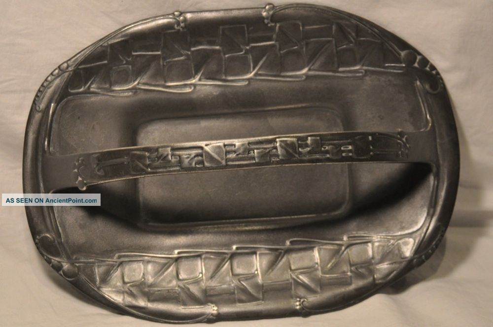 Archibald Knox Tudric Liberty & Co.  Pewter Arts & Crafts Tray Basket Art Nouveau Metalware photo