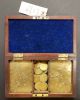 Antique Wooden Euchre Game Box C.  Late 19th C With Brass Scorers Boxes photo 4