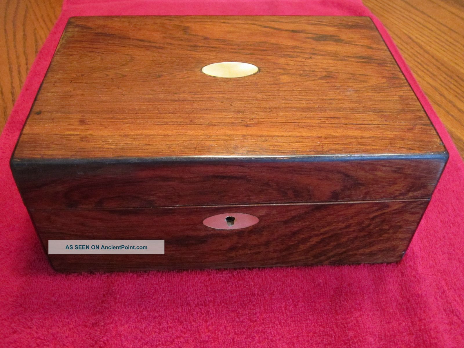 Antique Rosewood Box With Key Boxes photo