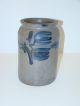 Antique Cobalt Salt Glazed Stoneware Crock Jug Pottery Crocks photo 1