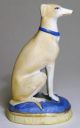 Antique Vtg 19th C Bisque Staffordshire Whippet Greyhound Dog Figurines photo 1