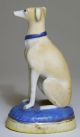 Antique Vtg 19th C Bisque Staffordshire Whippet Greyhound Dog Figurines photo 2