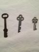 Antique Keys 5 Total 3 1/8 