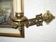 Antique Pair Of Two Victorian Piano Candle Holders Sticks Sconces Brass Lamps photo 6