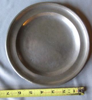 Early Antique Pewter Plate 18th Century English Rolled Rim Nr photo
