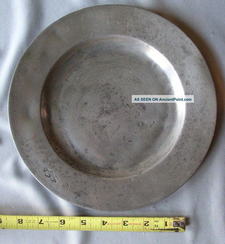 Rare Antique Pewter Plate Mid - 18th C English Francis Piggott Touch Marks Nr Metalware photo