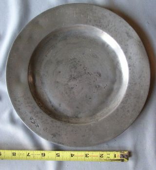 Rare Antique Pewter Plate Mid - 18th C English Francis Piggott Touch Marks Nr photo