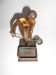 Antique Brass Foundry Sculpture Art Deco Style Figurine - Old Metalware Statue Metalware photo 1