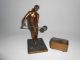 Antique Brass Foundry Sculpture Art Deco Style Figurine - Old Metalware Statue Metalware photo 2