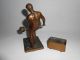 Antique Brass Foundry Sculpture Art Deco Style Figurine - Old Metalware Statue Metalware photo 3
