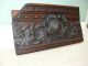 19thc Oak Carved Pediment With Heraldic & Floral Decor Other photo 3