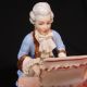 Antique German Porcelain Dresden Man Lady Piano Figural Figurine Music Figurines photo 6
