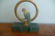 Antique 1920 ' S Bradley & Hubbard Parakeet Parrot In Ring Cast Iron Doorstop Metalware photo 2