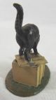 Antique Cold Painted Cat Cast Metal Bronze 7 Kitten Figurine Metalware photo 9