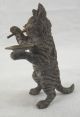 Antique Cold Painted Cat Cast Metal Bronze 7 Kitten Figurine Metalware photo 11