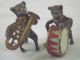 Antique Cold Painted Cat Cast Metal Bronze 7 Kitten Figurine Metalware photo 3