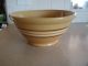 Antique Pottery Dough Mixing Bowl Primitive Large Yellow Ware Mocha Mochaware Bowls photo 11