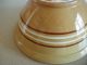 Antique Pottery Dough Mixing Bowl Primitive Large Yellow Ware Mocha Mochaware Bowls photo 7