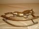Antique Brass Rocking Horse With Natural Patina Metalware photo 2