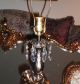 Vtg Antique Large French Figural Bronze Metal Crystal Cherub Lamp Light Metalware photo 4