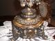 Vtg Antique Large French Figural Bronze Metal Crystal Cherub Lamp Light Metalware photo 6