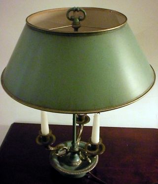Vintage Bouillotte Lamp & Candle Holder,  Hollywood Regency - Chapman Era photo