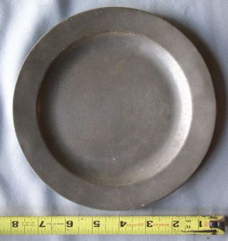 Antique Pewter Plate 18th C English Compton Marked Nr Rolled Rim photo