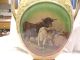 Antique Porcelain Hand Painted Vase England Scottish Highland Cattle Pink Rose Vases photo 2