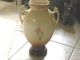 Antique Porcelain Hand Painted Vase England Scottish Highland Cattle Pink Rose Vases photo 5