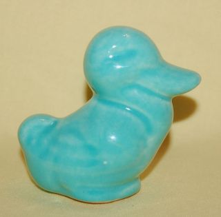 Vintage Porcelain Ceramic Shawnee Pottery Darling Little Blue Duck Bird Figurine photo