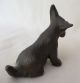 Seated Bronze Finish Metal Scottish Terrier Scottie Dog Figurine Metalware photo 3