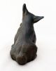 Seated Bronze Finish Metal Scottish Terrier Scottie Dog Figurine Metalware photo 4