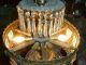 Large Pair Hollywood Regency? Cherub Lamps With Prisms And Brass Filigree Lamps photo 2